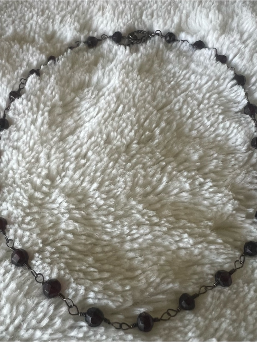 Vintage Genuine Garnet Smooth Beaded Rope of Beads